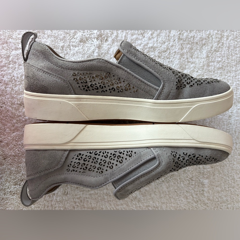 Vionic Women’s Kimmie Perf Slip-On Supportive Sneaker-Size: 8-Color: Gray Suede - Picture 5 of 6